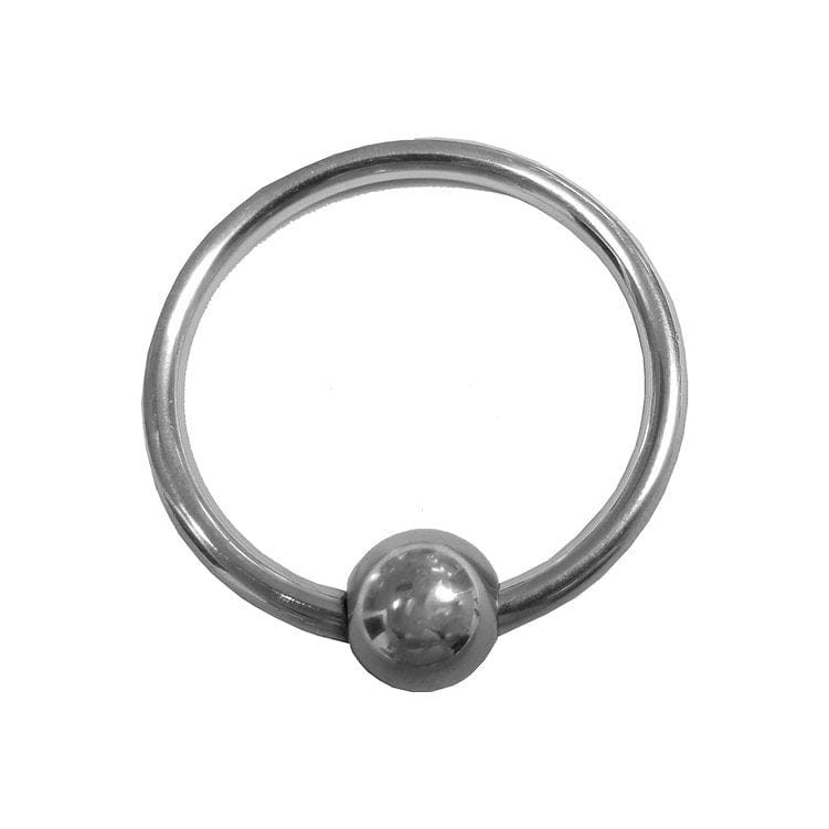 Rouge Cock & Balls Stainless Steel Glans Ring with Pressure Point Ball