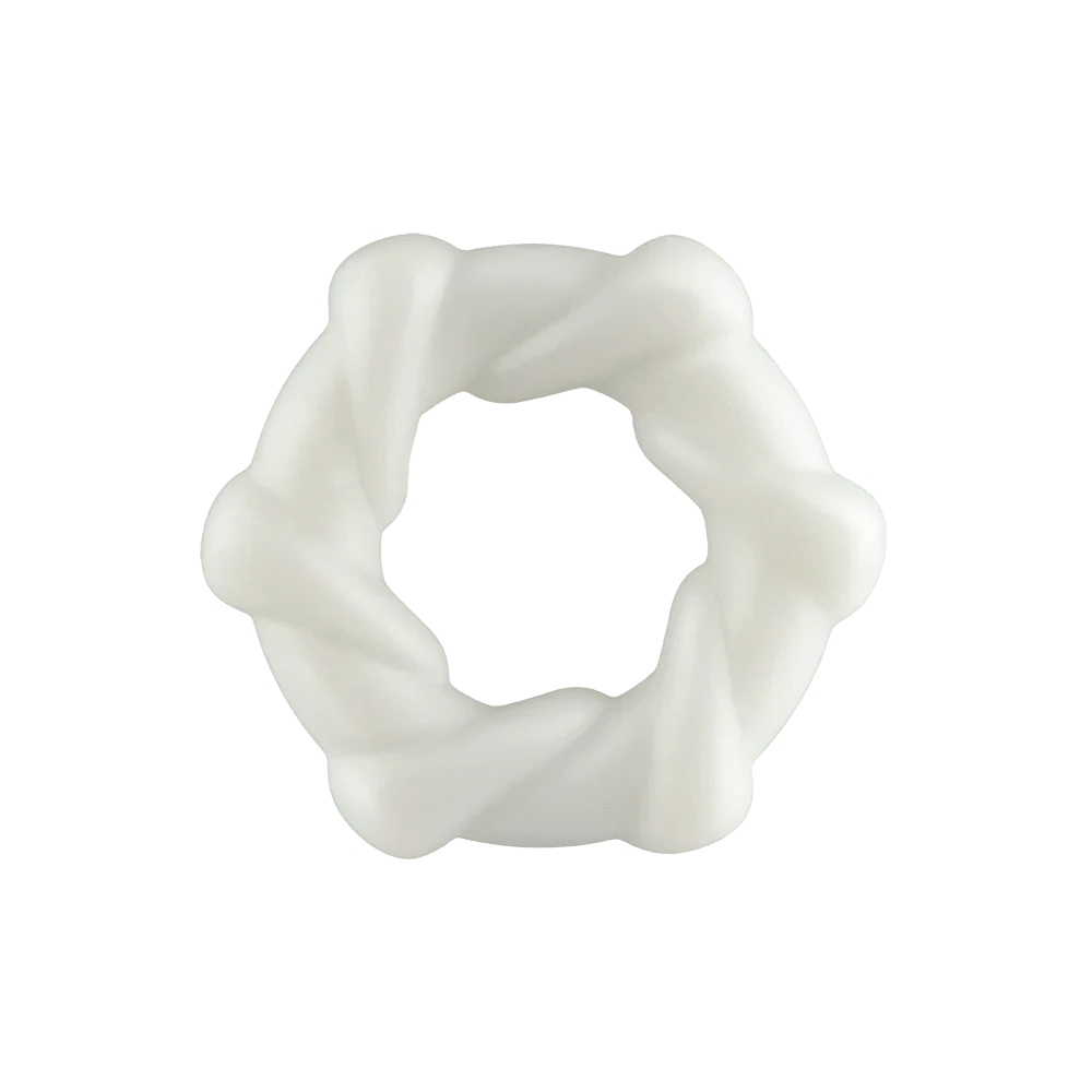 Rock Candy Cock Rings White Rock Candy Taffy Twist Cock Ring