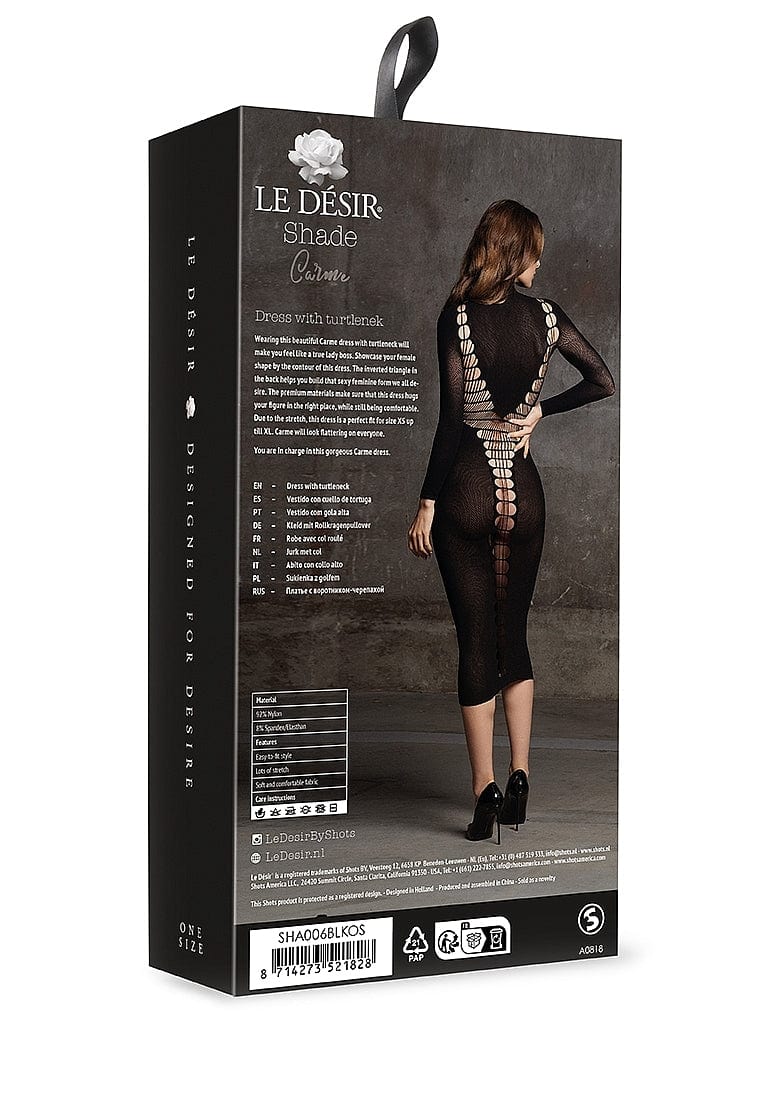 Shots Shots Le Désir Shade Carme Black Turtleneck Dress
