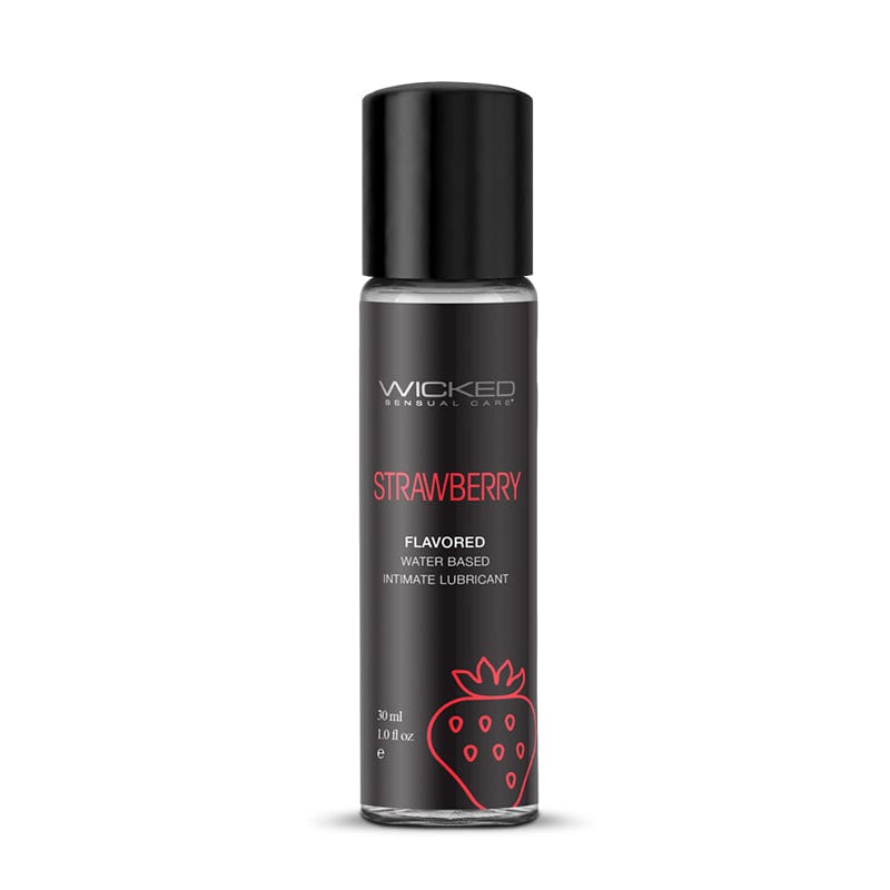 Wicked Lubes & Lotions 1 oz Wicked Aqua Strawberry Flavored Lubricant