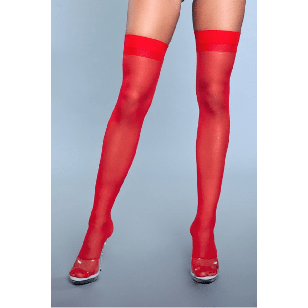 BeWicked Hosiery/Stockings BeWicked Favorite Day Red Thigh Highs
