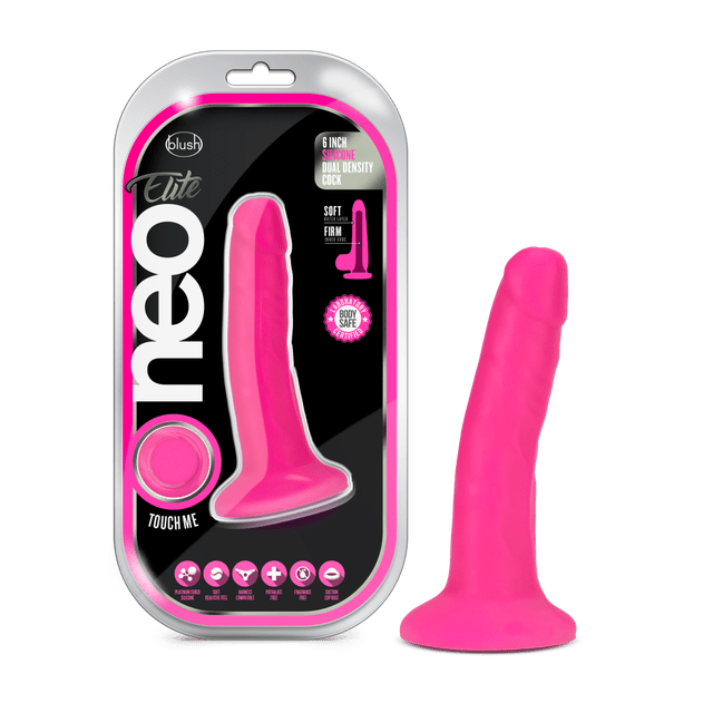 Blush Neo Elite 6 Inch Silicone Dual Density Cock