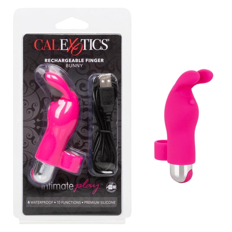 Calexotics Intimate Play Rechargeable Finger Bunny Pink XOXTOYS