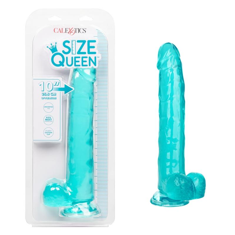 Calexotics Queen 10 Teal Jelly Dildo XOXTOYS Sex Toys Canada