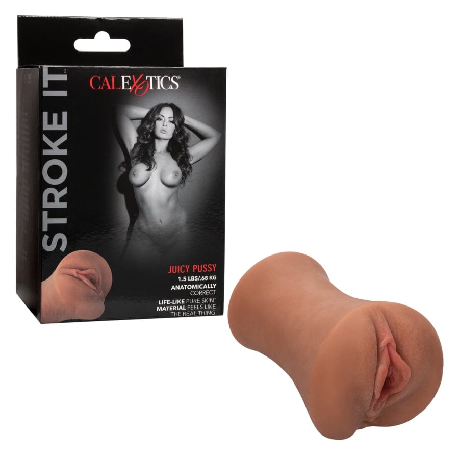 Calexotics Stroke It Juicy Pussy Brown XOXTOYS Sex Toys Canada