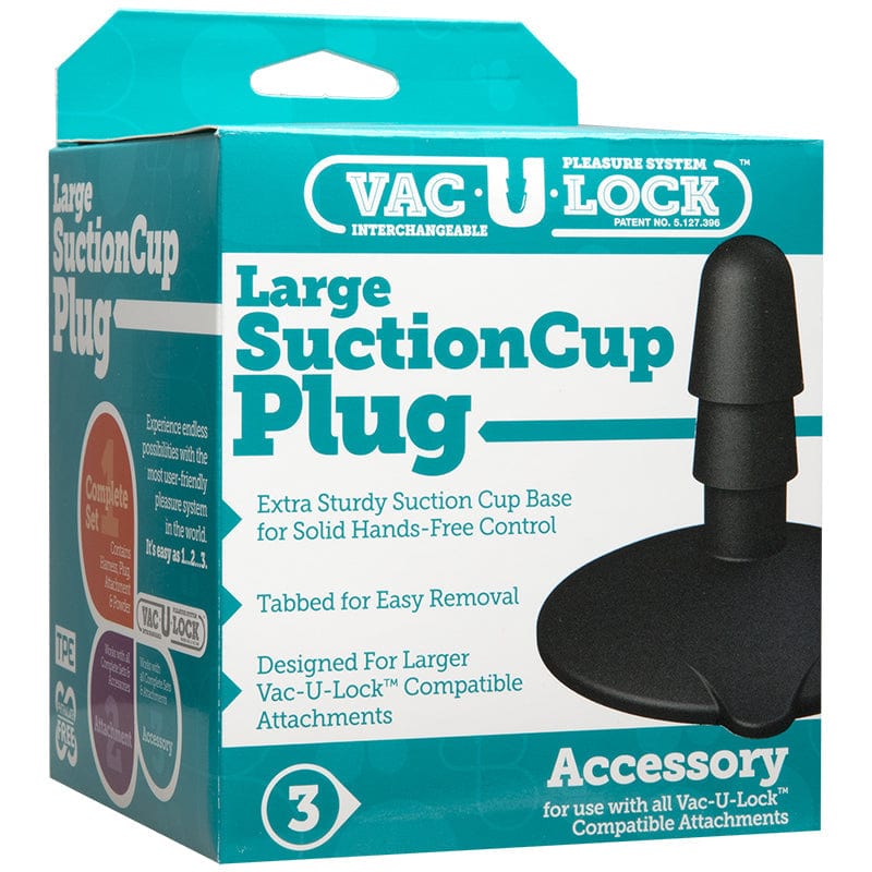 Doc Johnson Vac U Lock Suction Cup Large Black XOXTOYS Sex