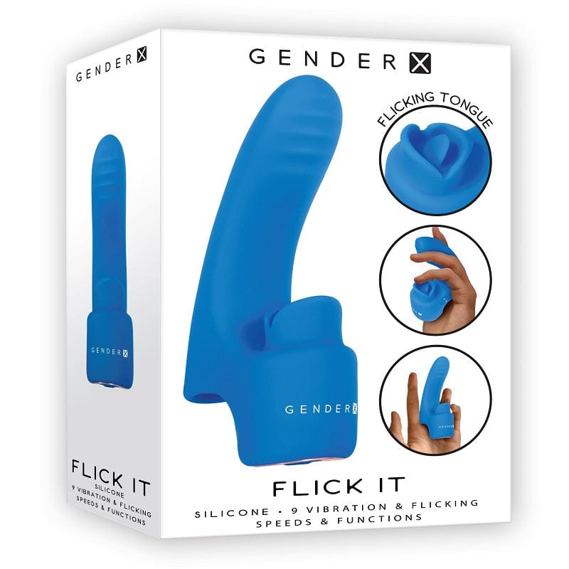 Gender X Flick It Finger Vibrator Blue XOXTOYS Sex Toys Canada