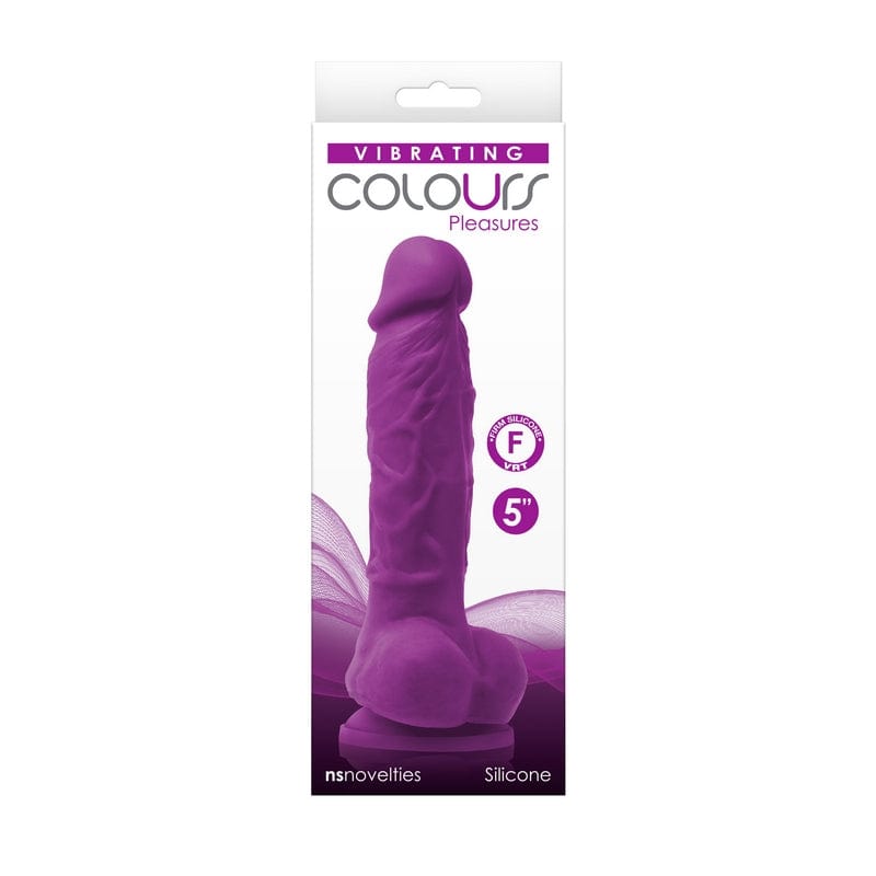 NS Novelties Colours 5 Vibrating Purple Dildo