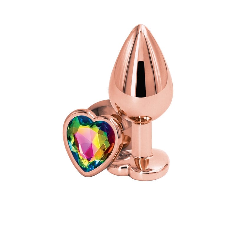 NS Novelties Butt Plugs NS Novelties Rear Assets Rose Gold Heart Medium Plug