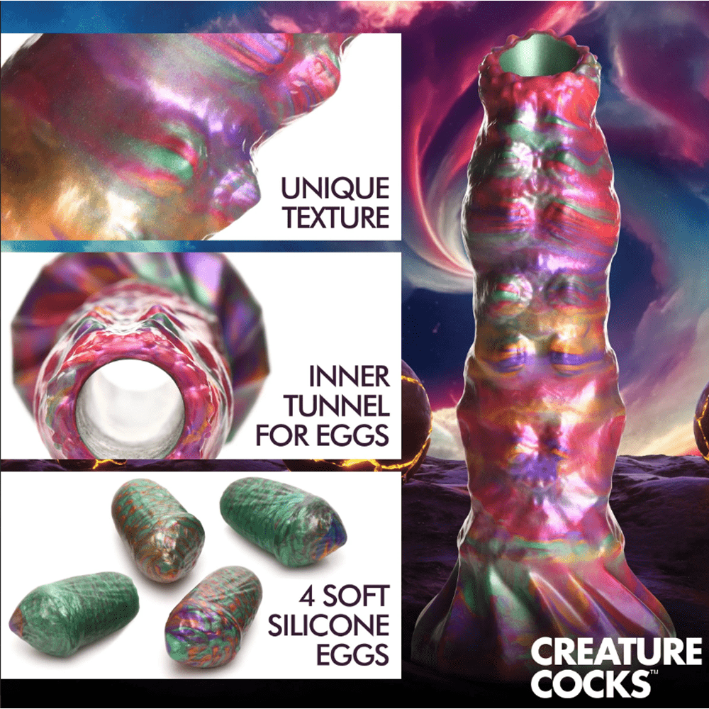 Creature Cocks Dildo's Creature Cocks Larva Ovipositor Silicone Dildo with Eggs