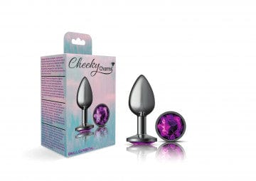 Cheeky Charms - Gunmetal Grey Purple Gem Butt Plug XOXTOYS Cheeky Charms - Gunmetal Grey Purple Gem Butt Plug XOXTOYS