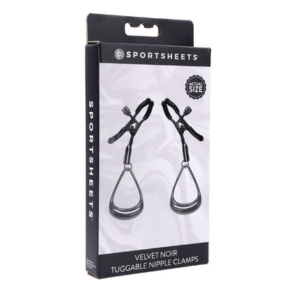 Sportsheets BDSM Velvet Noir Tuggable Nipple Clamps