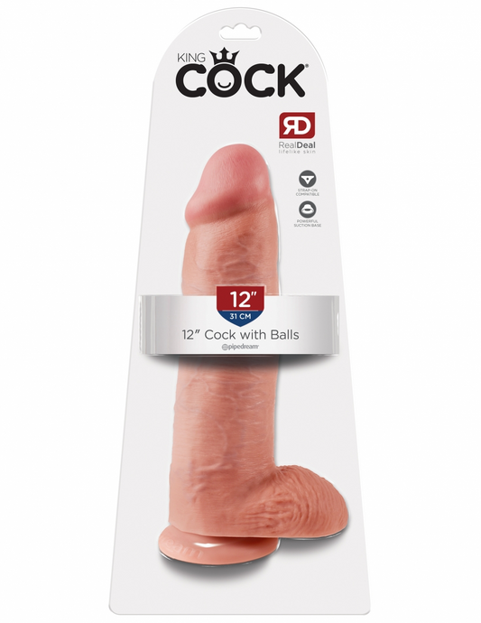 Pipedream Products King Cock 12" Cock with Balls - XOXTOYS