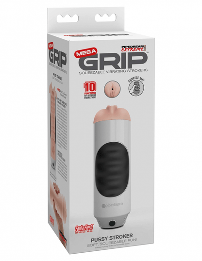 Pipedream Products Stroker Pipedream Products Extreme Toyz Mega Grip Vibrating Pussy Stroker