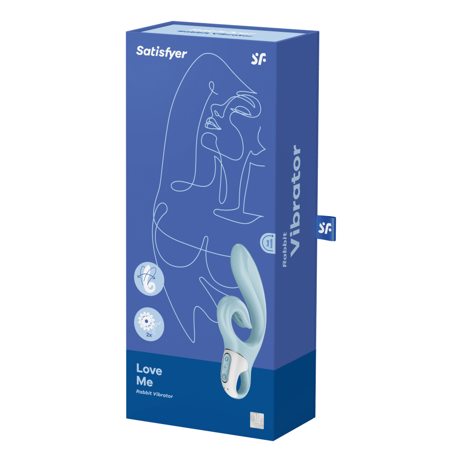 Satisfyer Rabbit Vibrators Blue Satisfyer Love Me Rabbit Vibrator