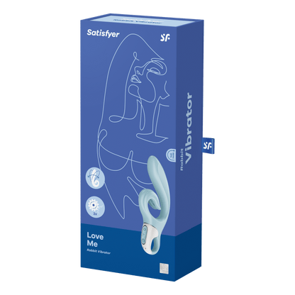 Satisfyer Rabbit Vibrators Blue Satisfyer Love Me Rabbit Vibrator