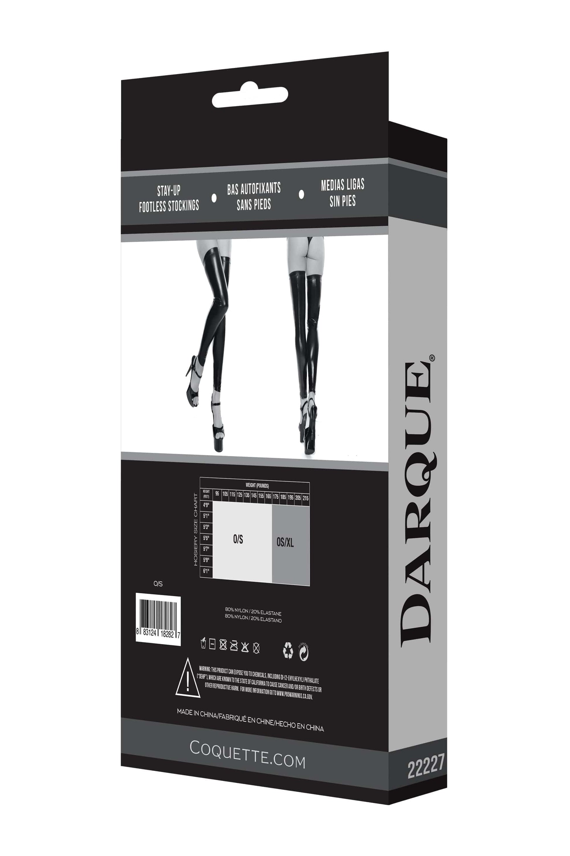 Coquette Hosiery/Stockings Coquette Stay Up Footless Stockings