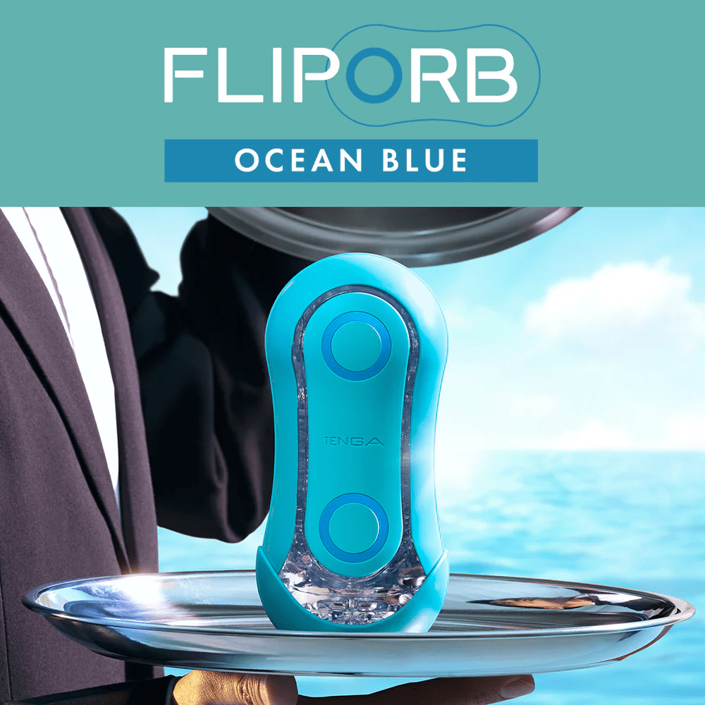 Tenga Male Masturbators Tenga Flip Orb Ocean Blue