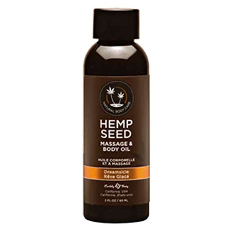 Earthly Body Hemp Seed Massage Oil Dreamsicle - XOXTOYS