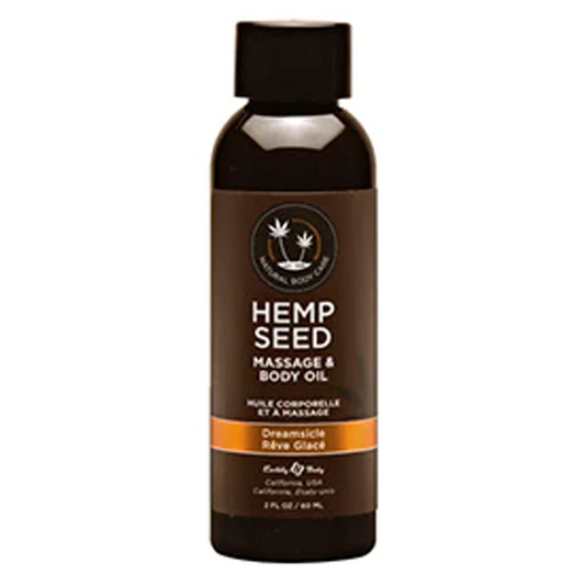 Earthly Body Hemp Seed Massage Oil Dreamsicle - XOXTOYS