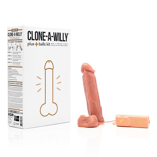 Empire Labs Dildos Empire Labs Vibrating Clone-A-Willy with Balls Medium Tone