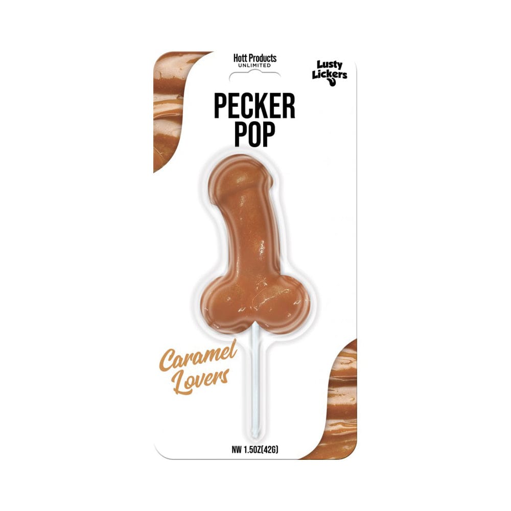 Hott Products Lusty Lickers Pecker Pop - Caramel
