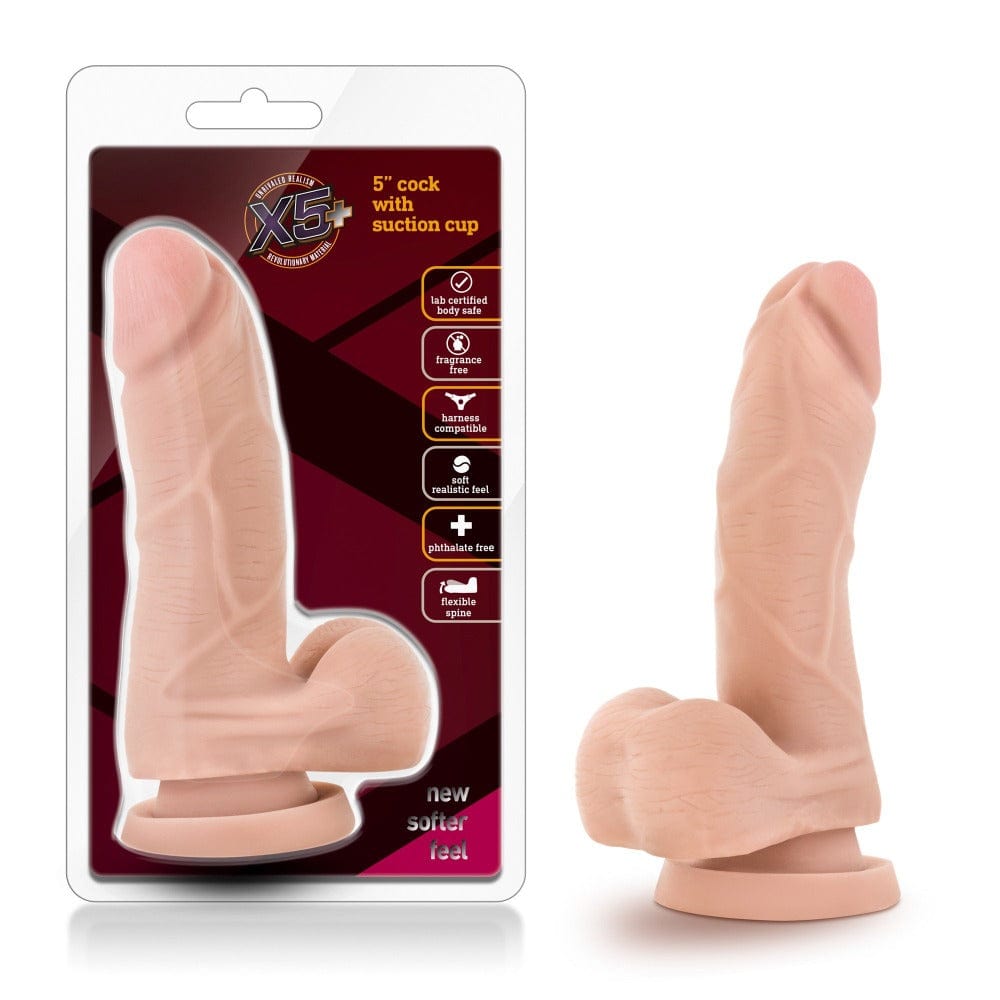Blush X5 - 5 In Cock w Suction - Beige