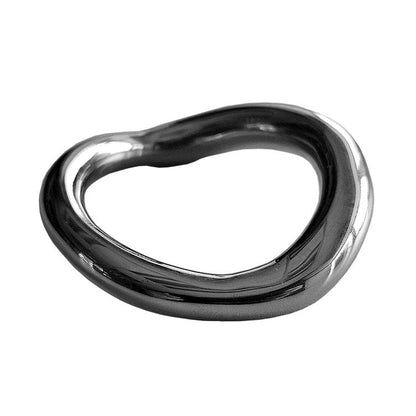 Rouge Cock & Balls Stainless Steel Ergonomic Cock Ring - 50mm