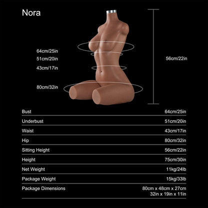 Dripana sex doll Dripana Nora 75cm B-Cup Sex Torso Tan