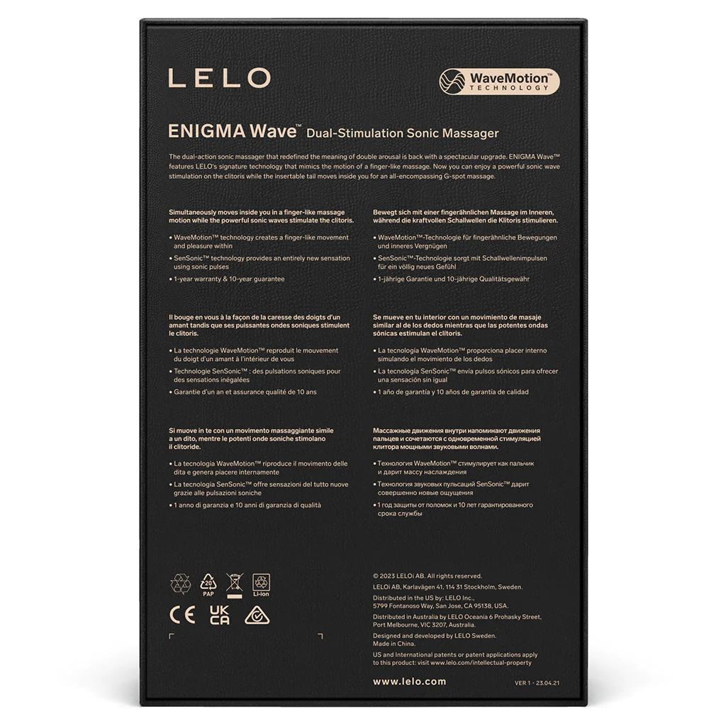 Lelo Enigma Wave Dual Stimulation Sonic Massager - XOXTOYS