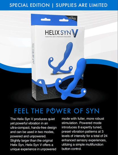 Aneros Prostate Massager Aneros Blue Helix Syn V Special Edition