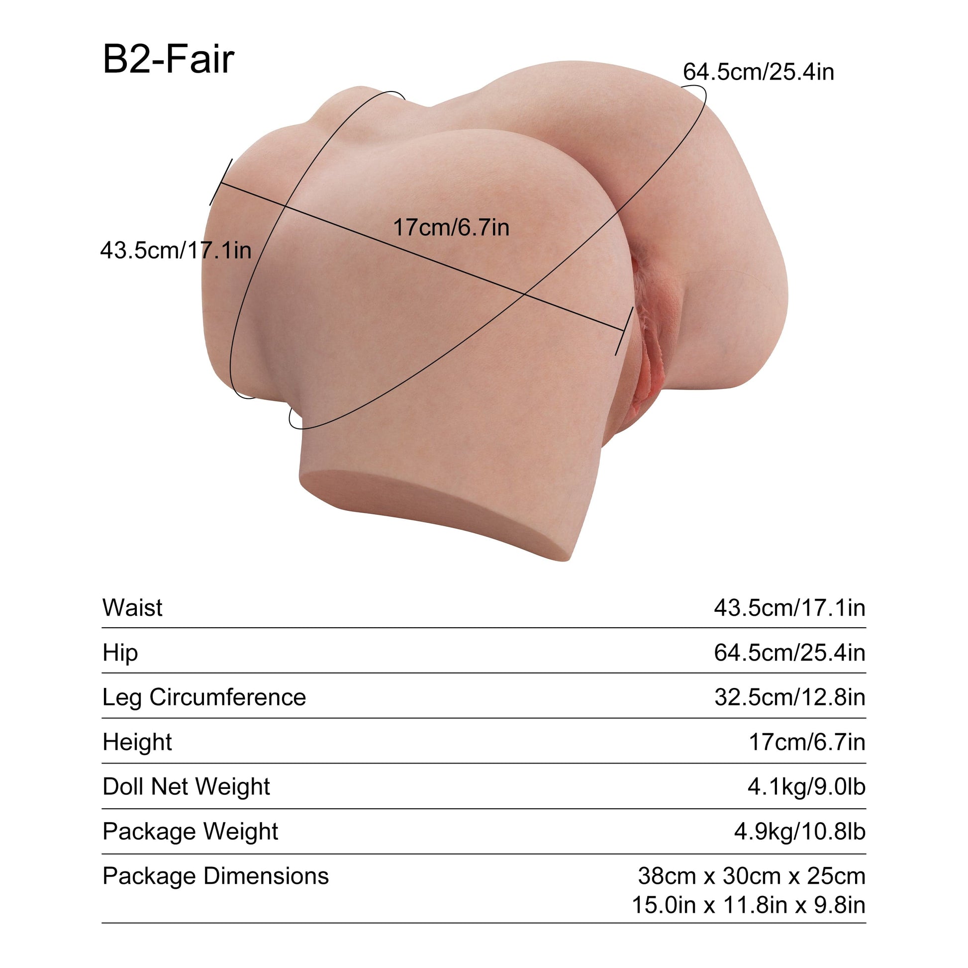 Dripana sex doll Dripana Kira 4.1kg Mini Butt Torso Fair