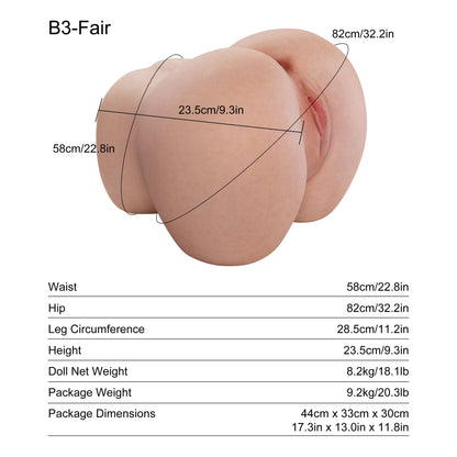 Dripana sex doll Dripana Rosaline 8.2kg Big Butt Torso Fair