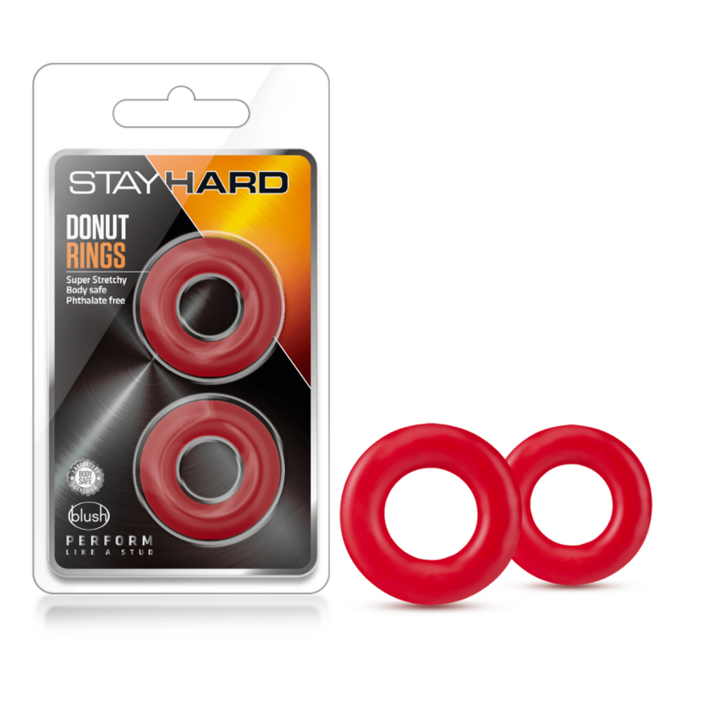 Blush Stay Hard Donut Rings - Red