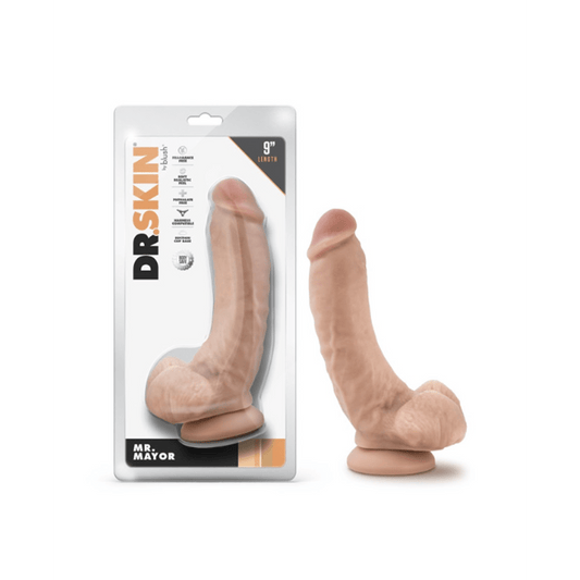 Blush Dr Skin - Mr Mayor - 9" Dildo w/ Balls