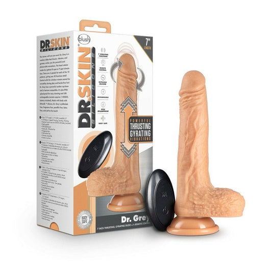 Blush Dr. Skin Silicone Dr. Grey 7" Thrusting