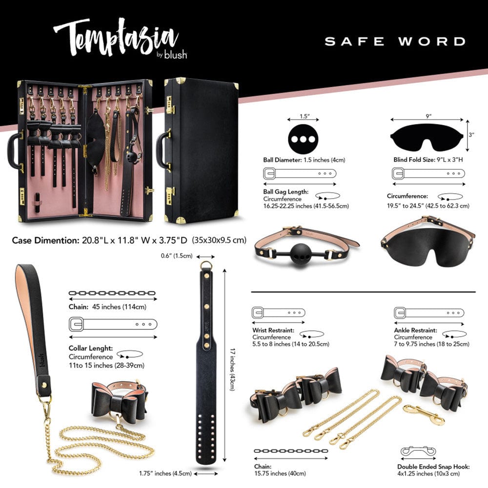 Blush Novelties dba Vee International In Temptasia Safe Word Bondage Kit w/ Case*