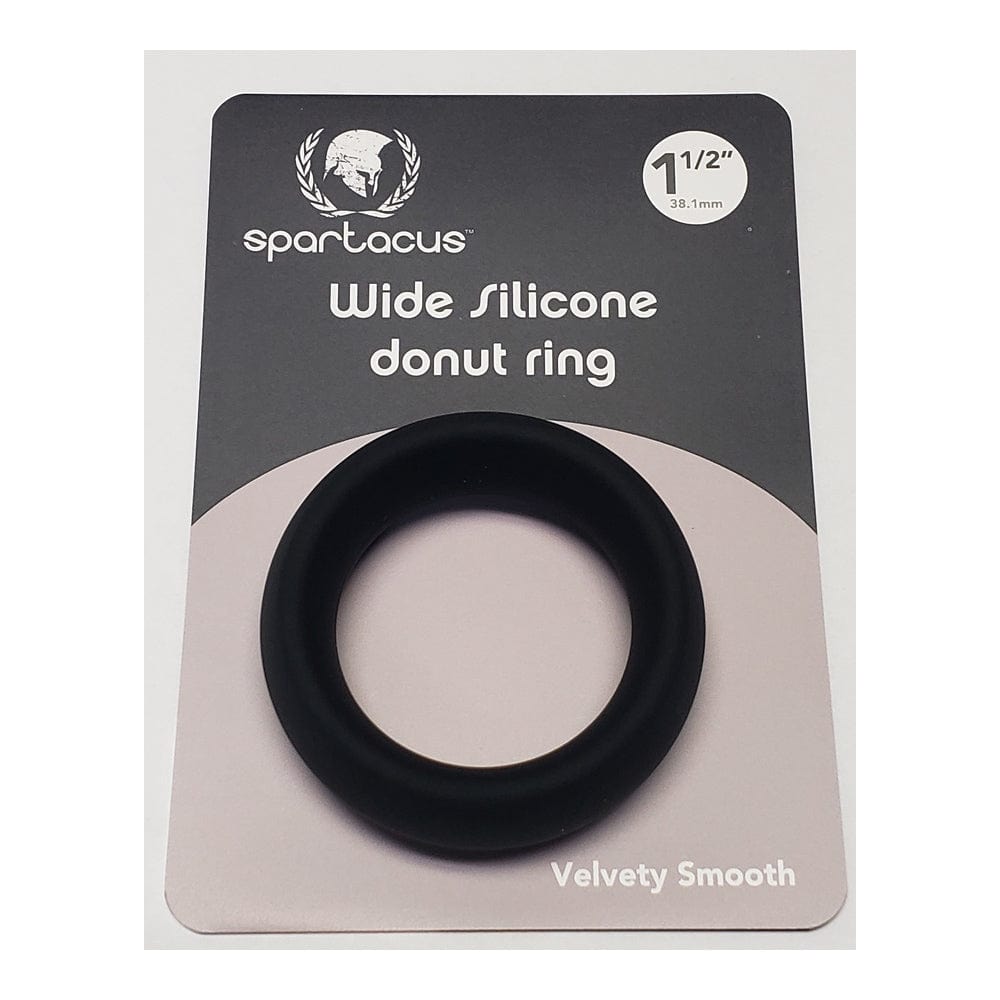 Spartacus Cock Rings Black Spartacus Wide Silicone 1.5" Donut Ring
