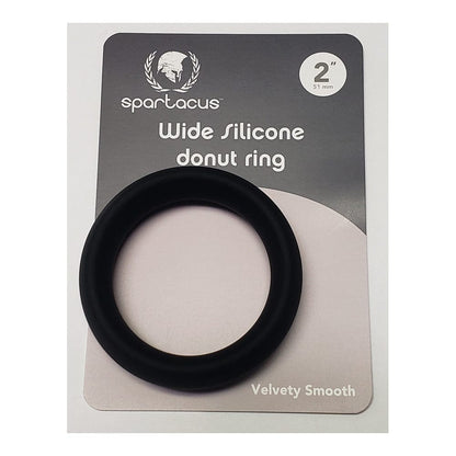 Spartacus Cock Rings Black Spartacus Wide Silicone 2" Donut Ring