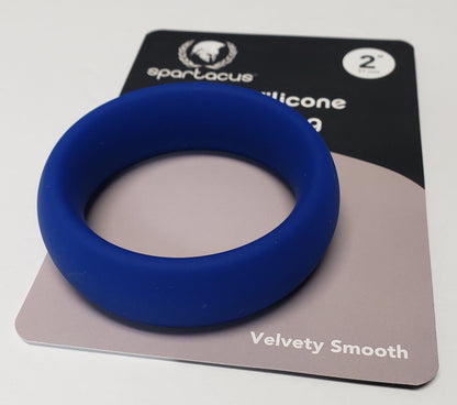 Spartacus Wide Silicone Donut Ring - Blue 2"