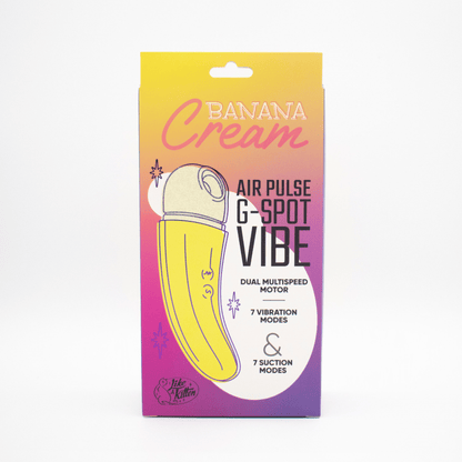 Natalie's Toybox Banana Cream Air Pulse G-Spot Vibe - XOXTOYS