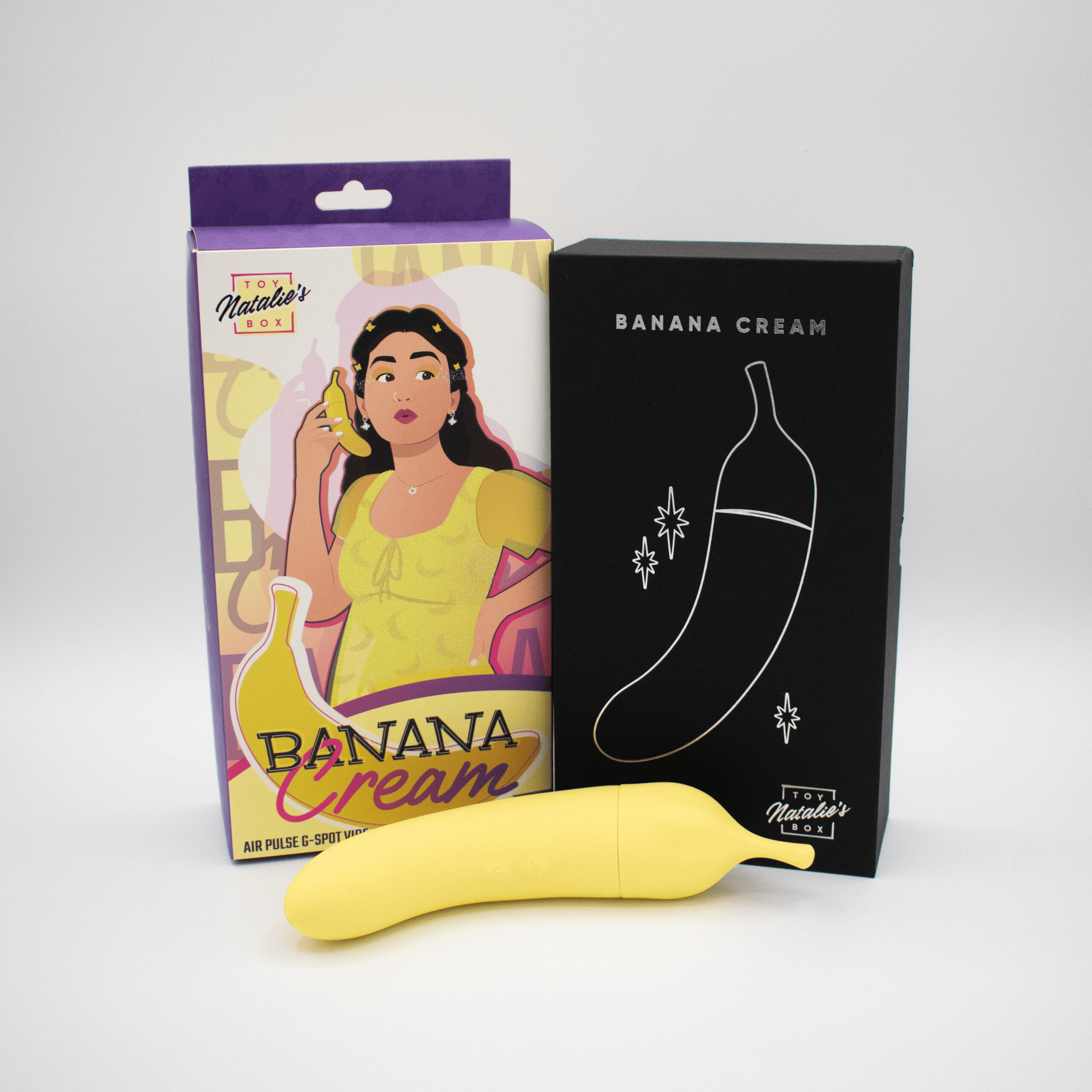 Natalie's Toybox Banana Cream Air Pulse G-Spot Vibe - XOXTOYS