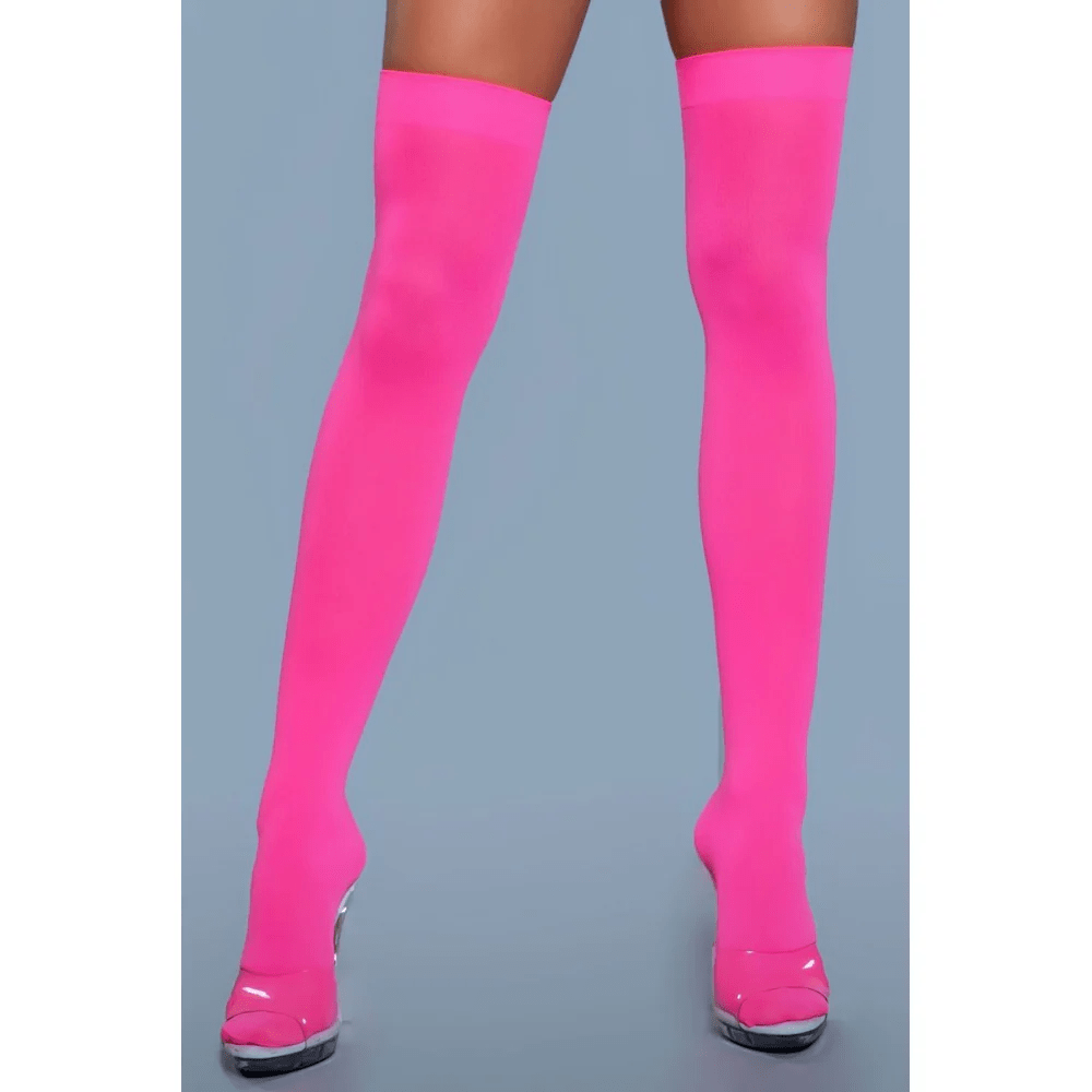 BeWicked Hosiery/Stockings BeWicked Opaque Nylon Thigh Highs