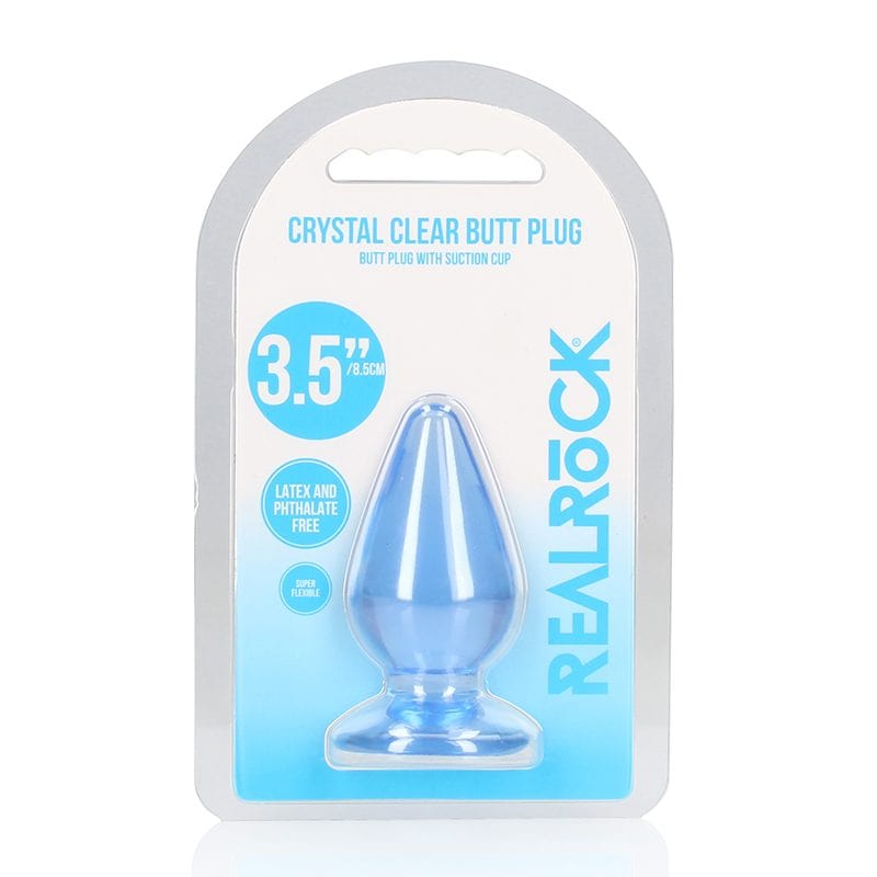 Shots RealRock 3.5″ Crystal Clear Butt Plug