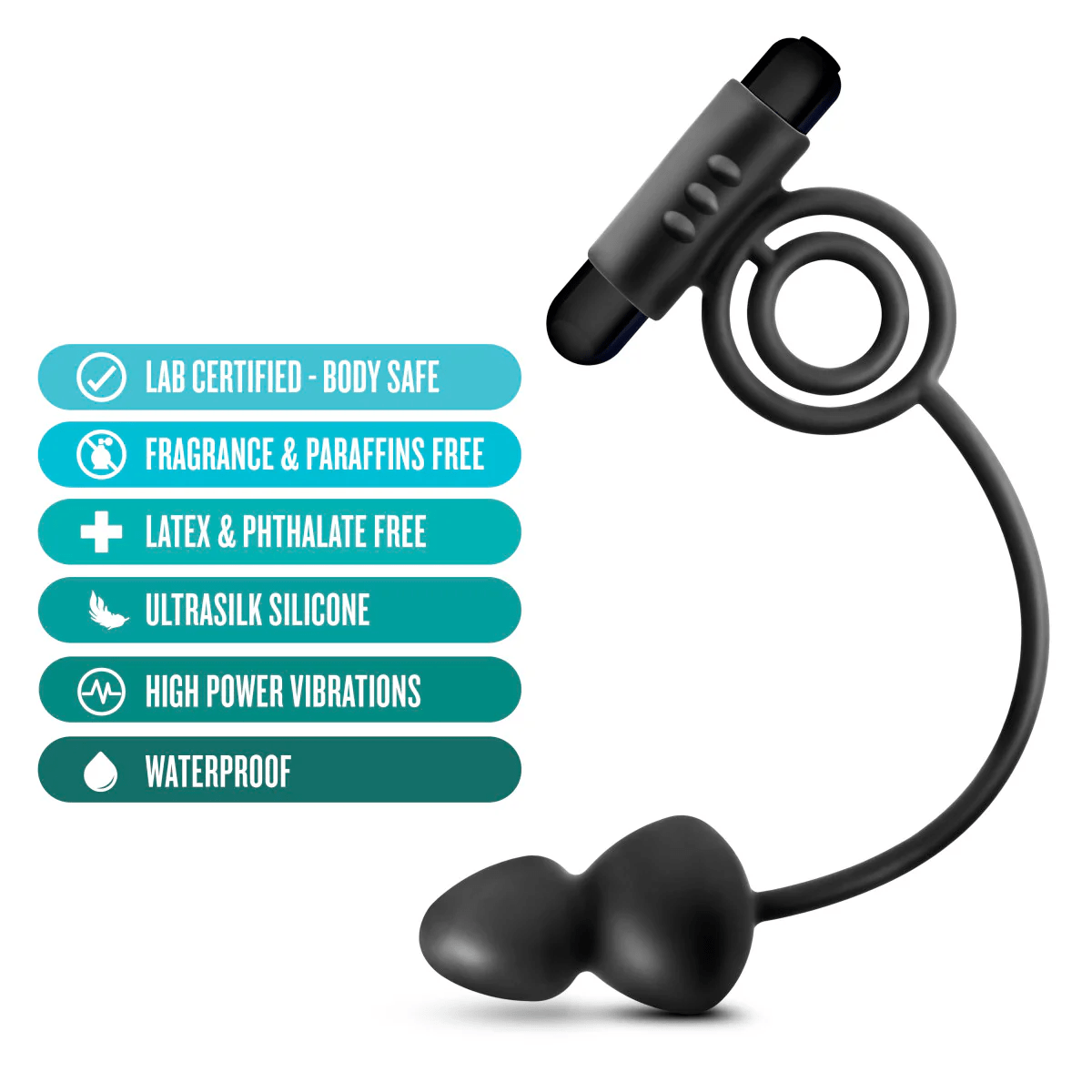 Blush Anal Toys Blush Anal Adventures Anal Plug with Vibrating C-Ring