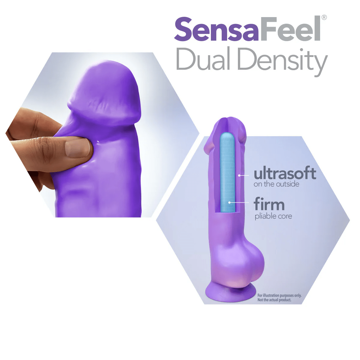 Blush Dildos Blush Au Naturel Jack 7" Dildo Purple