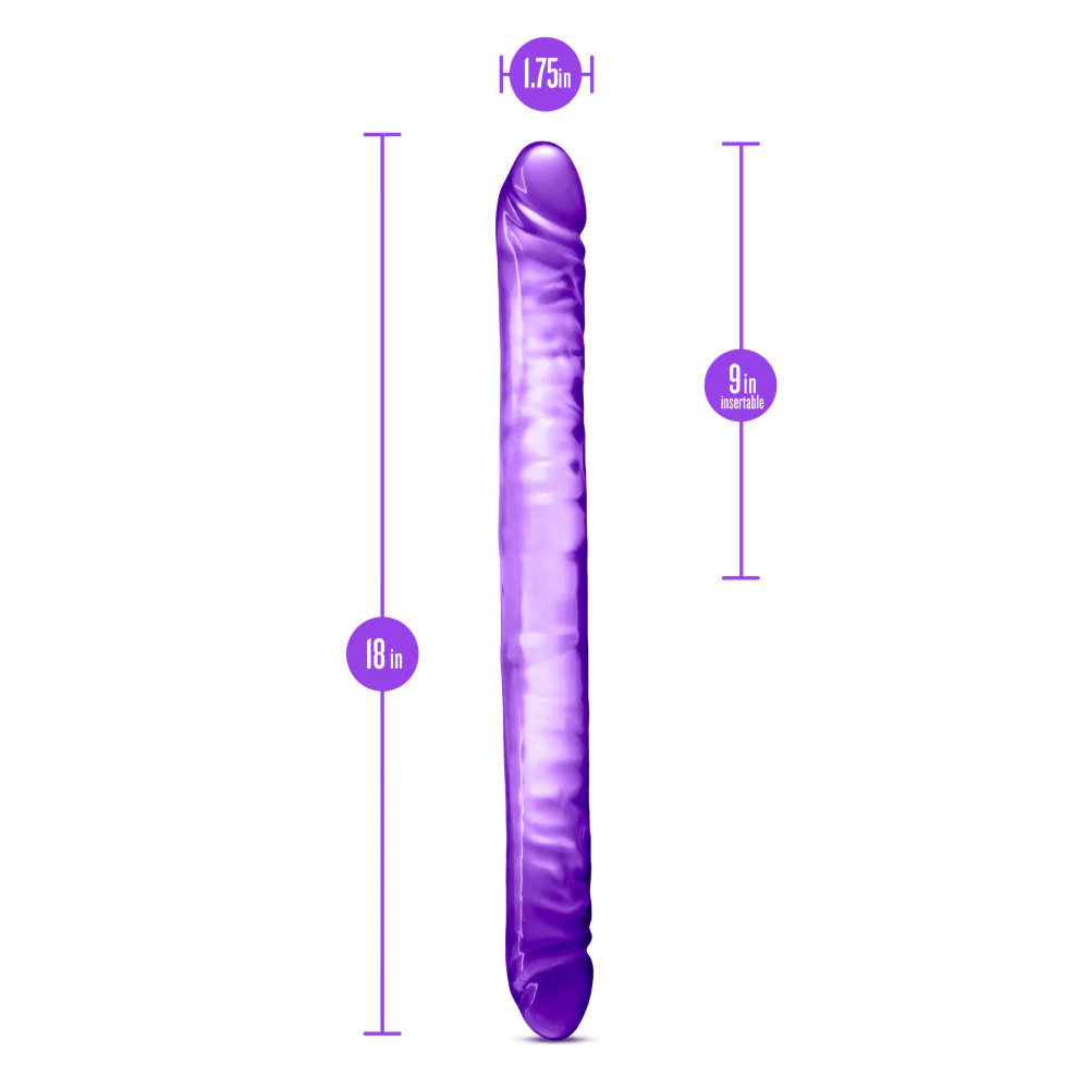 Blush Dildos Blush B Yours 18" Double Dildo Purple