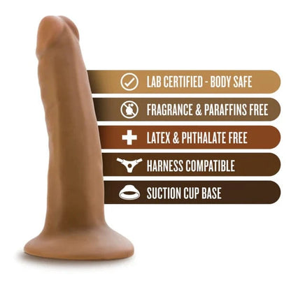 Blush Sex Toys Blush Dr. Skin 5.5" Mocha Cock With Suction Cup