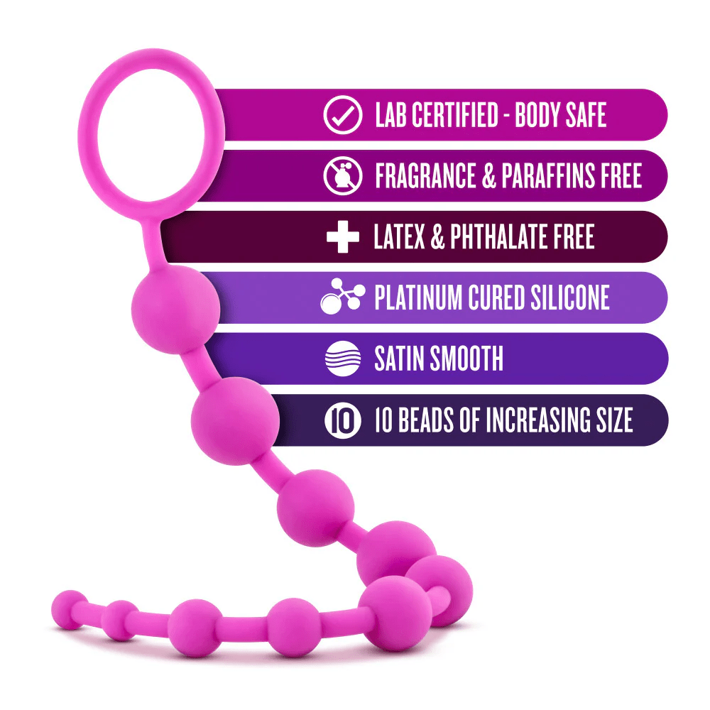 Blush Anal Toys Blush Luxe Pink Silicone 10 Beads