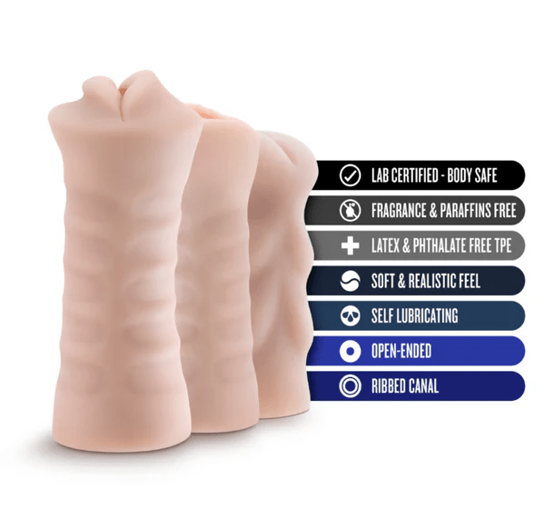 Blush Pleasure Kits Blush M for Men 3-Pack Self Lubricating Vibrating Stroker Sleeve Kit